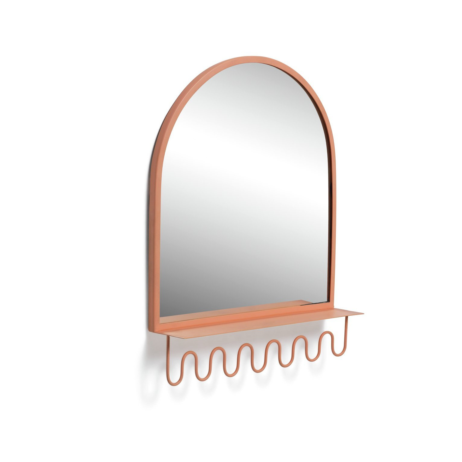 Habitat Wall Mirror with Storage - Pink