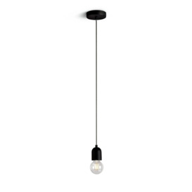 Habitat Pendant Ceiling Light - Matte Black & Herringbone