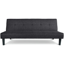 Habitat Patsy Fabric 2 Seater Clic Clac Sofa Bed - Charcoal