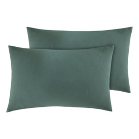 Habitat Cotton Rich 180 TC Standard Pillowcase Pair - Green