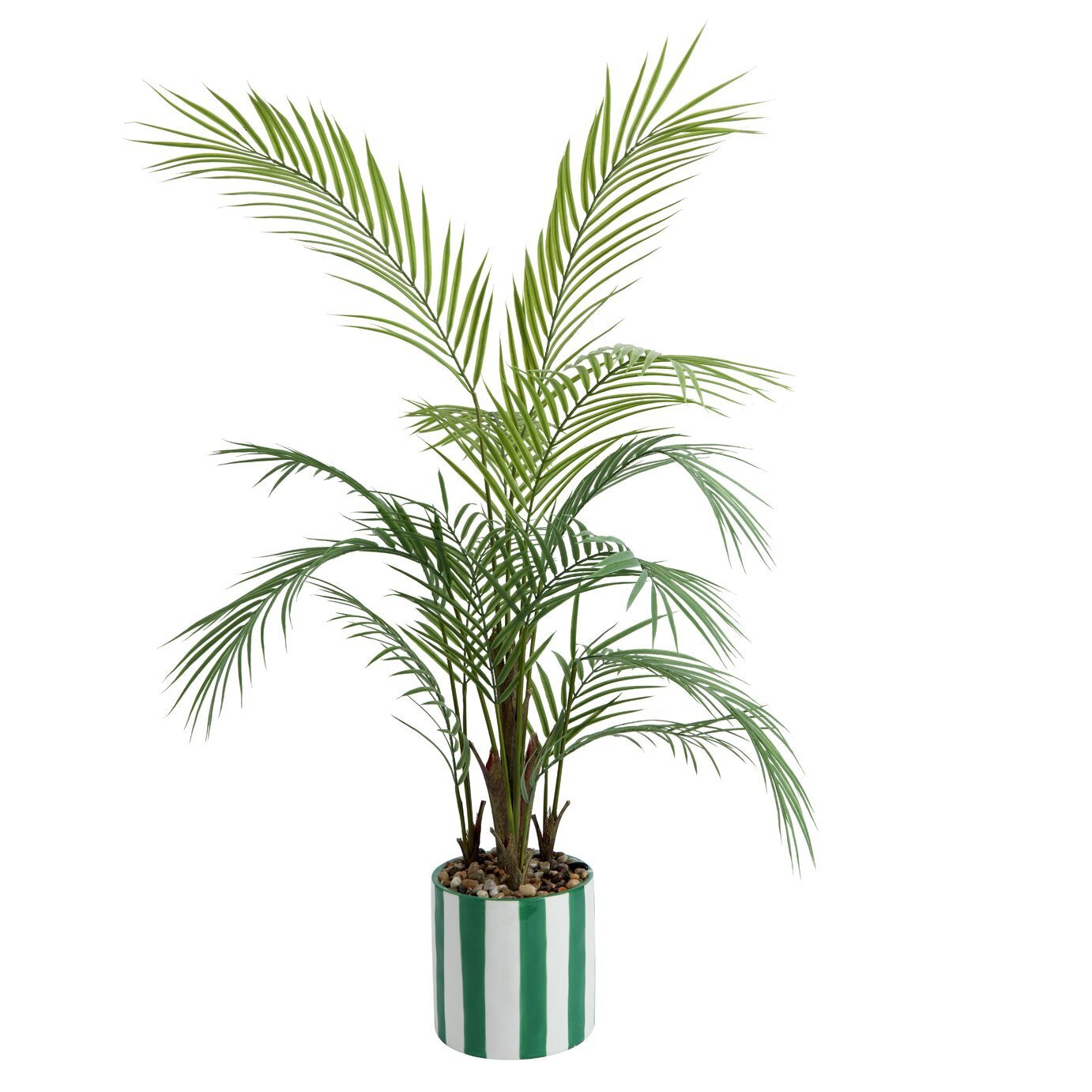 Argos Faux Palm Tree in Stripe Pot