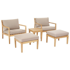Pacific Malta 2 Seater Wooden Garden Bistro Set with Stools