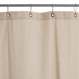 Habitat Linen Plain Shower Curtain - Natural