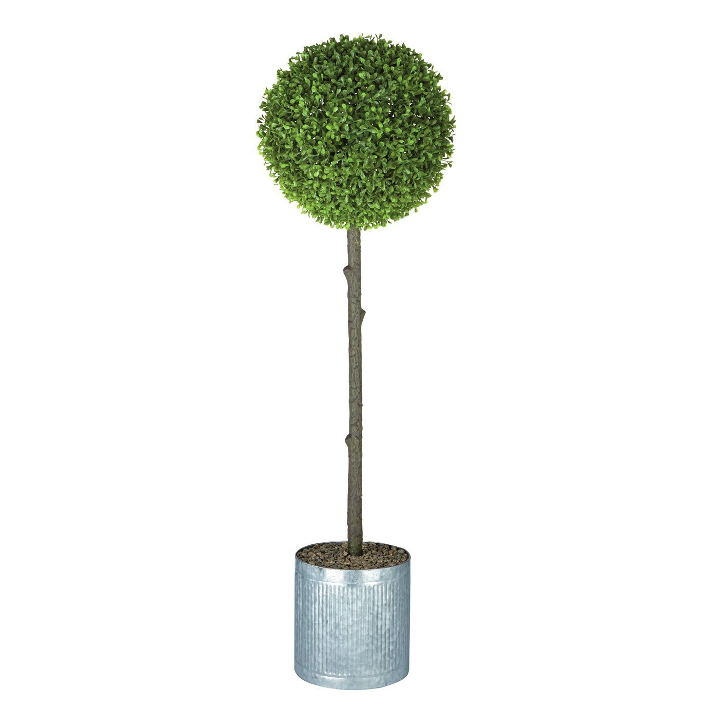 Garden by Sainsbury's Faux Tea Leaf Topiary & Galvanised Pot