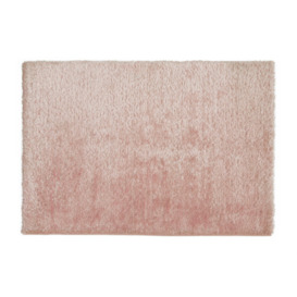 Habitat Luxury Plain Shaggy Rug - 160x230cm - Blush Pink