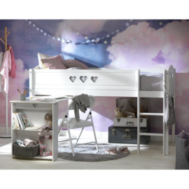 Habitat Mia Mid Sleeper Bed Frame with Desk - White