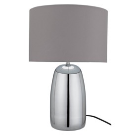Habitat Largo Touch Table Lamp - Grey & Chrome