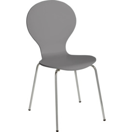 Habitat Bentwood Metal Dining Chair - Jet Grey