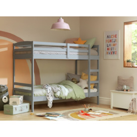 Habitat Josie Grey Bunk Bed and 2 Kids Mattresses - Grey