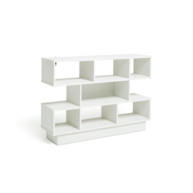 Habitat Cubes Short Wide Bookcase - White