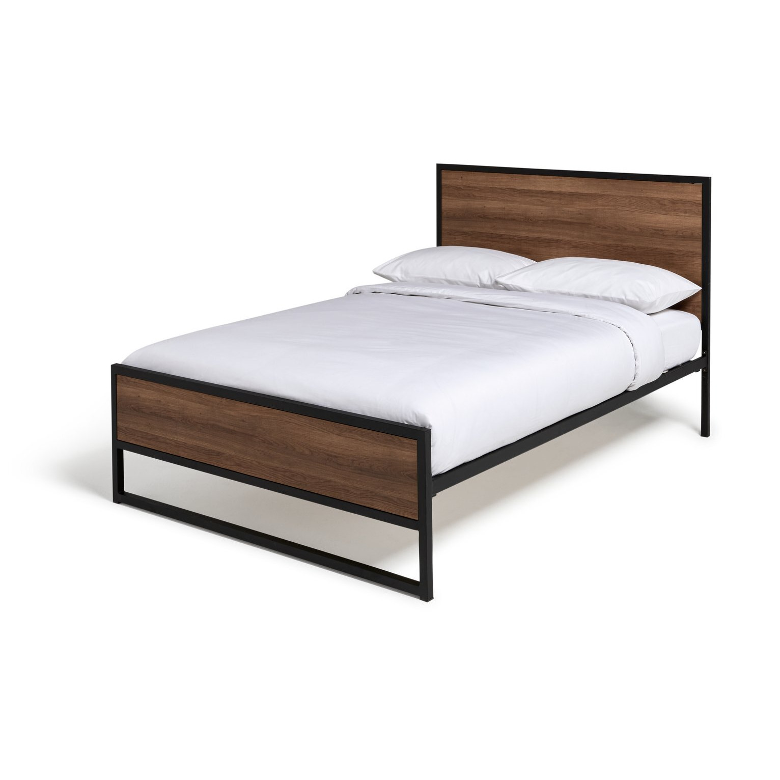Habitat Nomad Kingsize Metal Bed Frame - Black & Wood