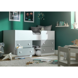 Habitat Jackson Shorty Mid Sleeper Bed Frame - White&Grey