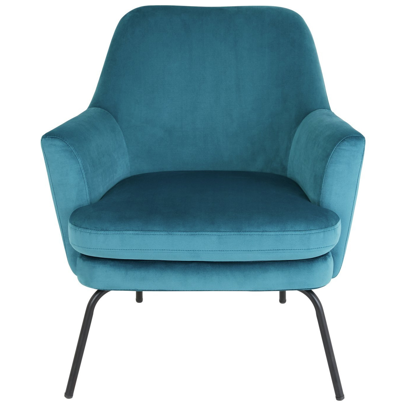Habitat Celine Velvet Accent Chair Teal by Habitat
