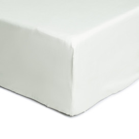 Habitat Anti-Microbial Cotton White Fitted Sheet - Single