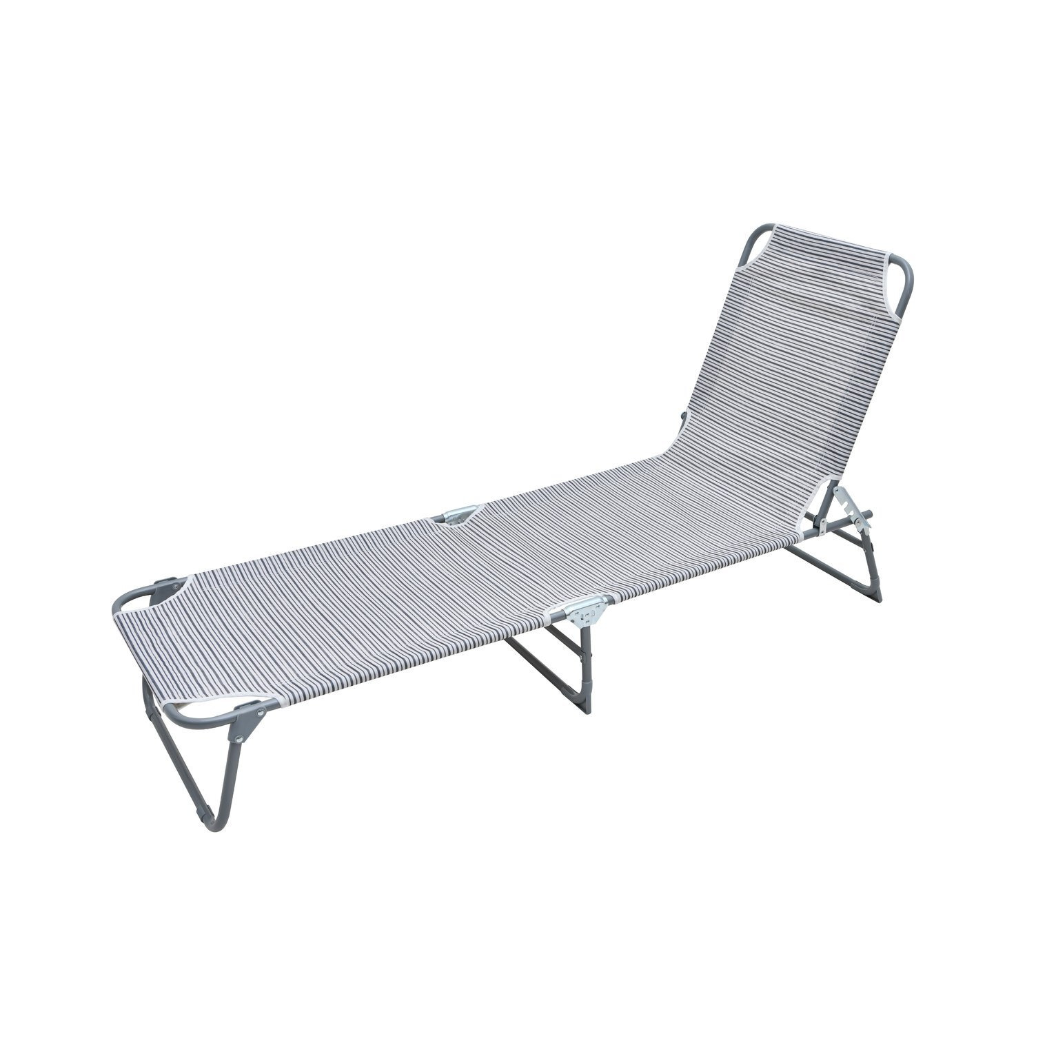 Habitat Folding Sun Lounger - Grey