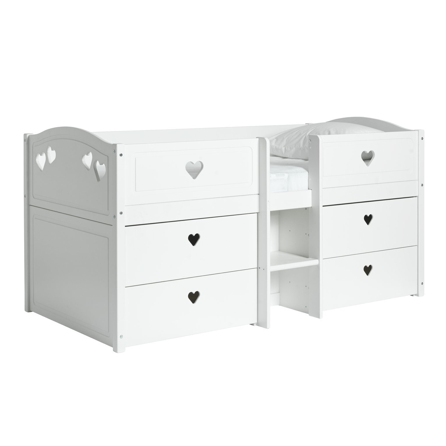 Habitat Mia Low Storage Mid Sleeper - White