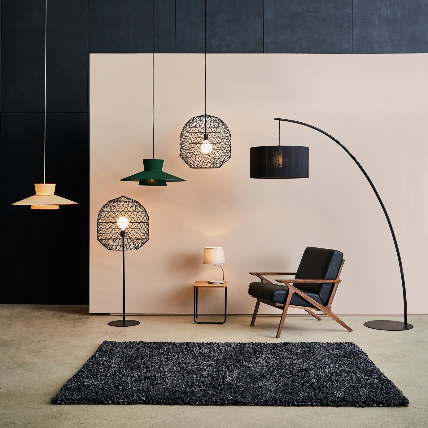 Habitat Moore Ceiling Light - Black