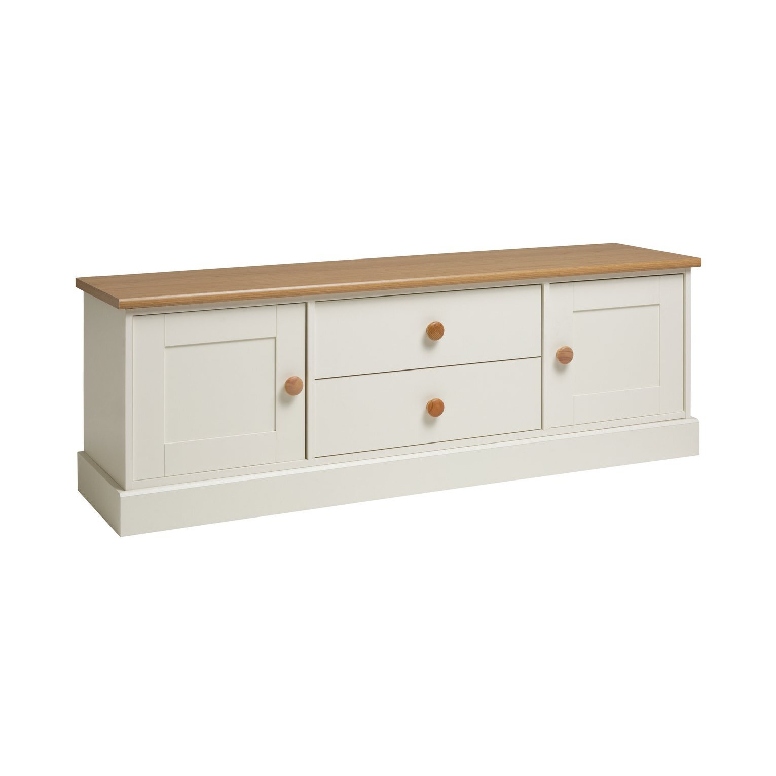 Habitat Winchester 2 Door 2 Drawer TV Unit- White & Oak