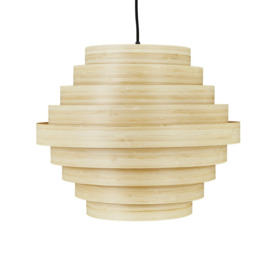 Habitat Neutral Bamboo Handmade Layered Ceiling Shade - 50cm