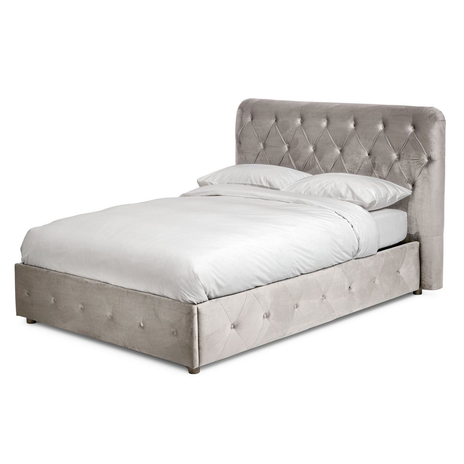 Habitat Savannah Double Ottoman Fabric Bed Frame - Natural