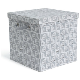 Habitat Pin Wheel Storage Box with Lid - Grey