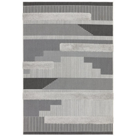 Asiatic Monty In and Outdoor Rug - 120x170cm - Black & Grey