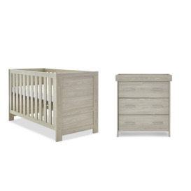 Obaby Nika 2 Piece Nursery Furniture Set - Grey Wash