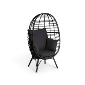 Habitat Kora Rattan Effect Garden Egg Chair - Black