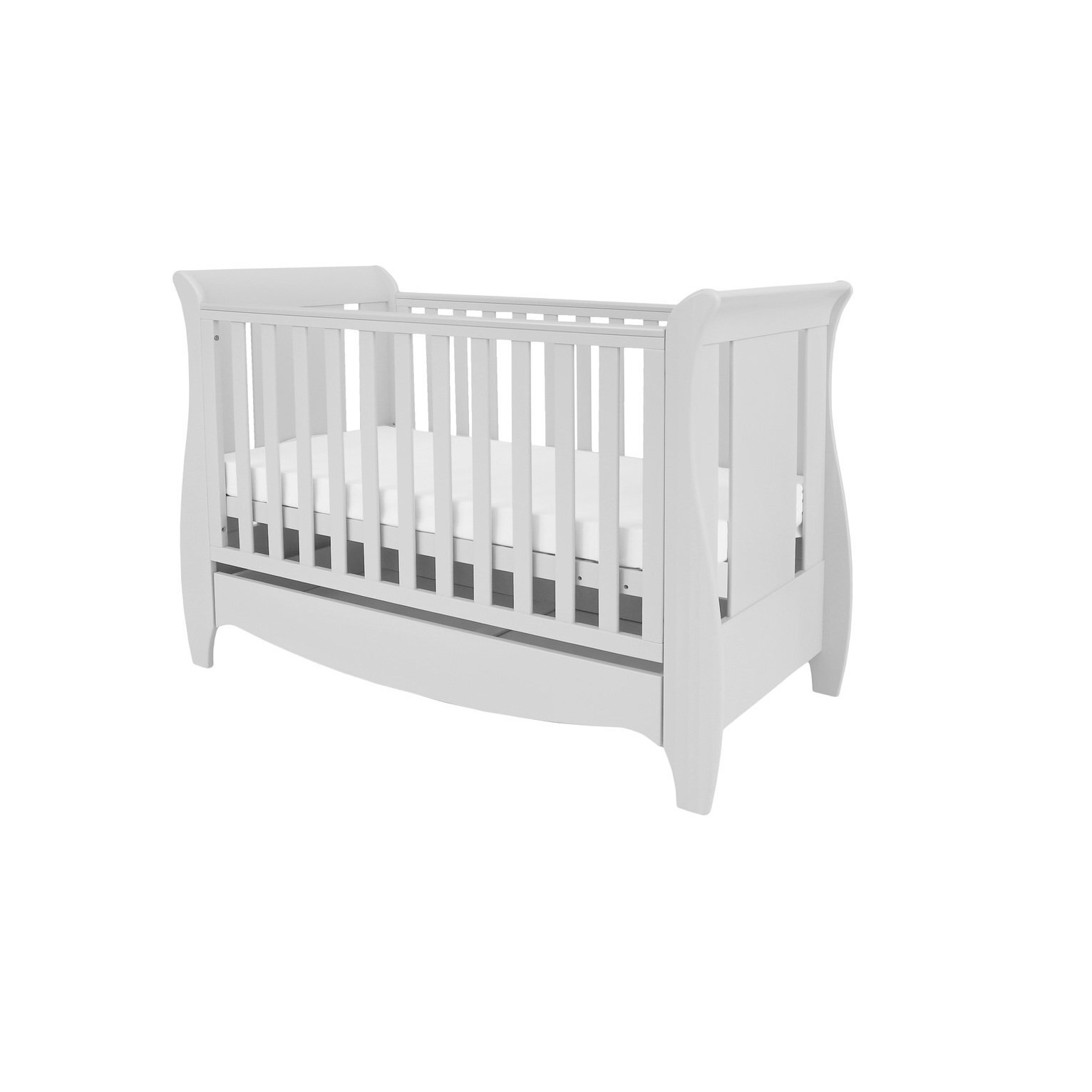 Tutti Bambini Roma Mini Sleigh Cot Bed - Dove Grey