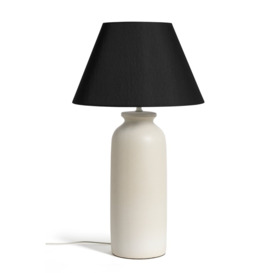 Habitat Hashi 70cm Ceramic Table Lamp - Off White & Black