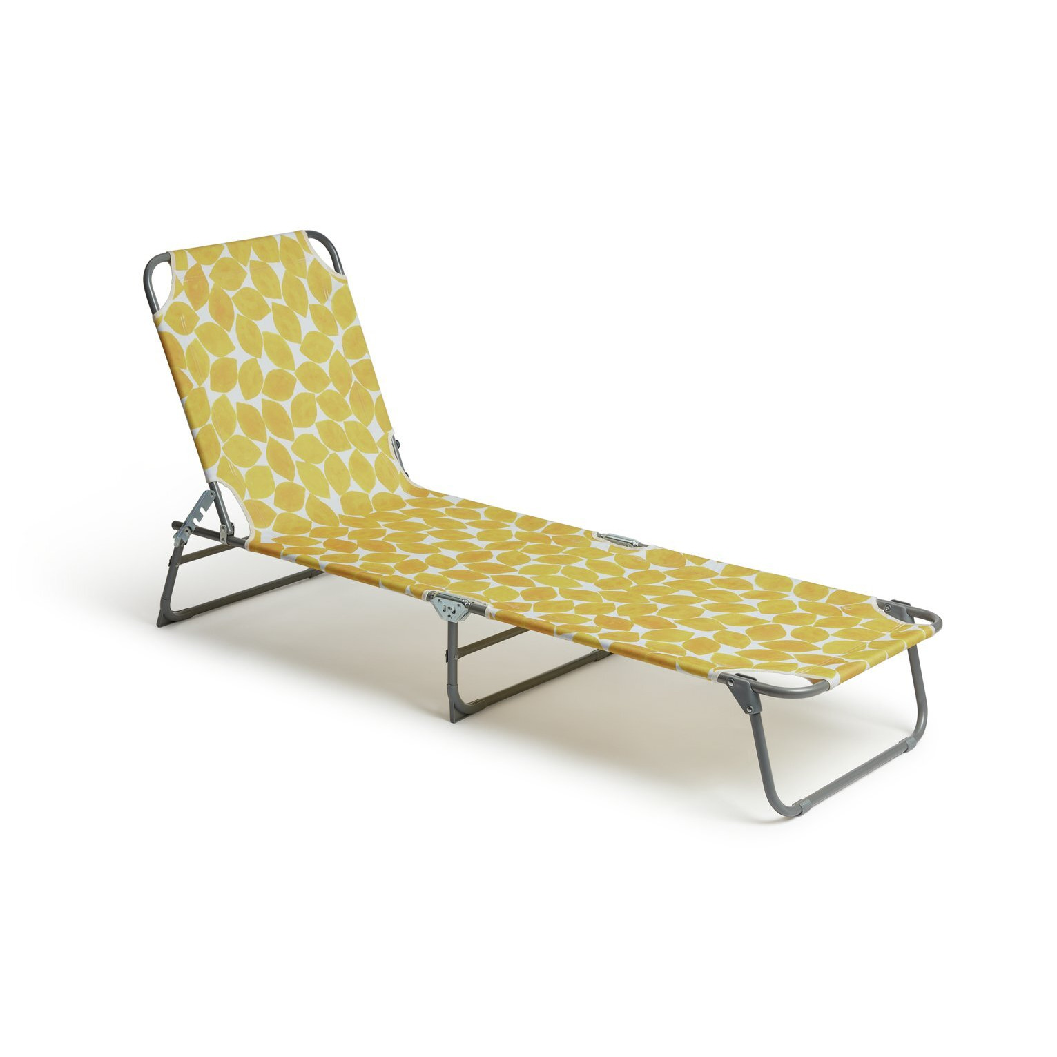 Habitat Folding Sun Lounger - Yellow