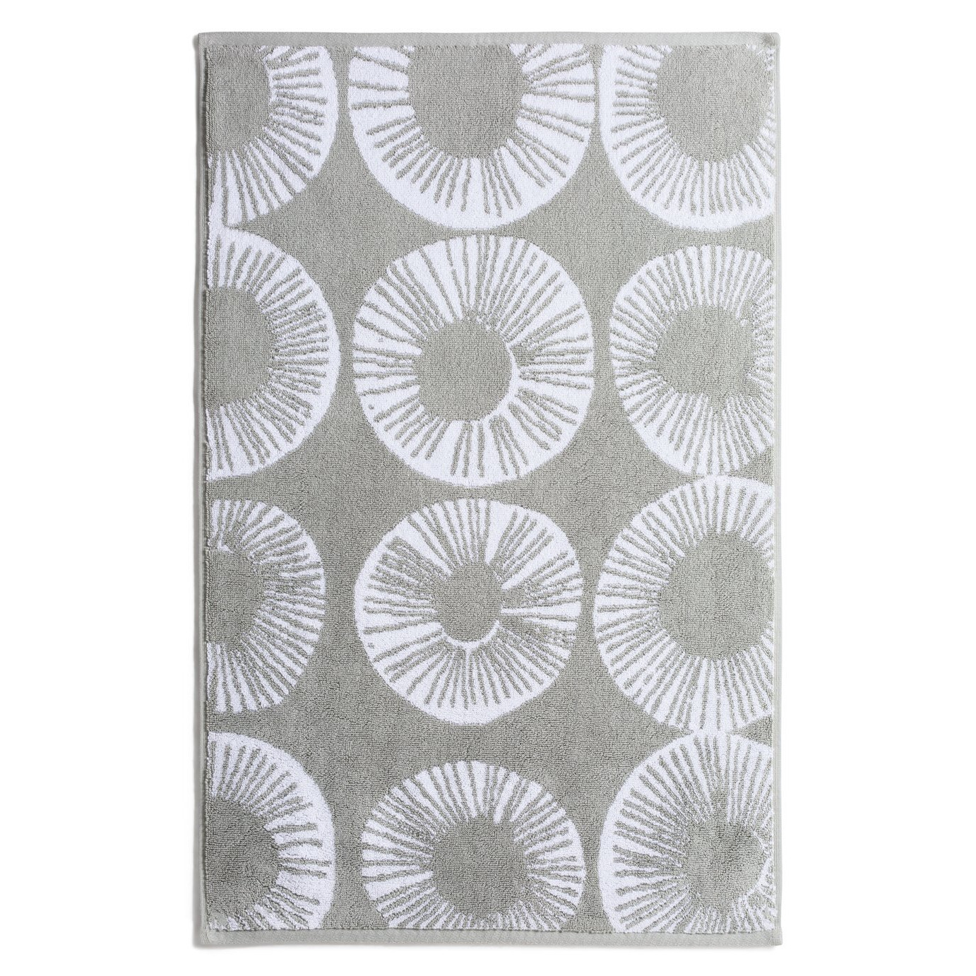 Habitat Evelyn Geo Tufted Cotton Bath Mat - Grey