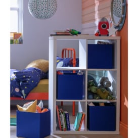 Habitat Set of 4 Plain Storage Boxes - Blue