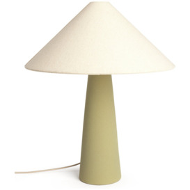 Habitat Conical Ceramic Table Lamp - Olive & Beige