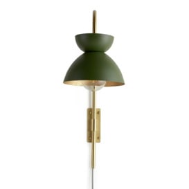 Habitat Dasni Wall Light - Green & Brass