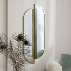 Habitat Pill Wall Mirror - Gold