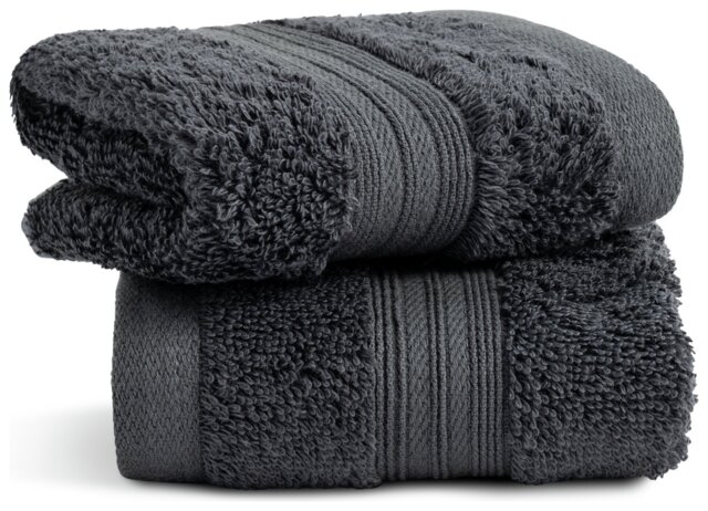 Habitat Egyptian Cotton 2 Piece Face Cloths - Slate Grey