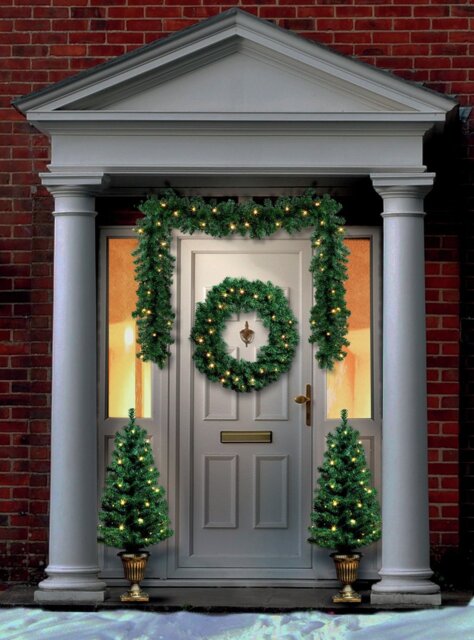 Premier Decorations Pre lit Christmas Door Decorations