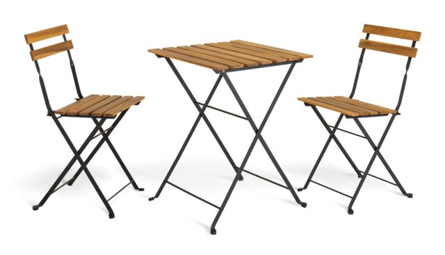 Habitat Eve 2 Seater Folding Wooden Garden Bistro Set
