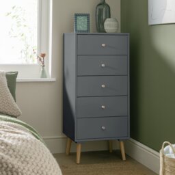 Habitat Otto 5 Drawer Tallboy - Black