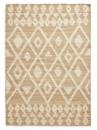 Habitat Woven Aztec Neutral Jute Flatweave Rug - 160x230cm