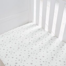 Silentnight Safe Nights Nursery 2Pack Grey Fitted Sheets-Cot