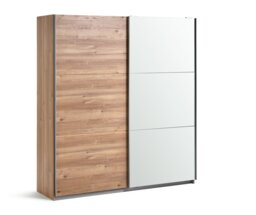 Habitat Holsted Mirror 180cm Sliding Wardrobe - Oak Effect
