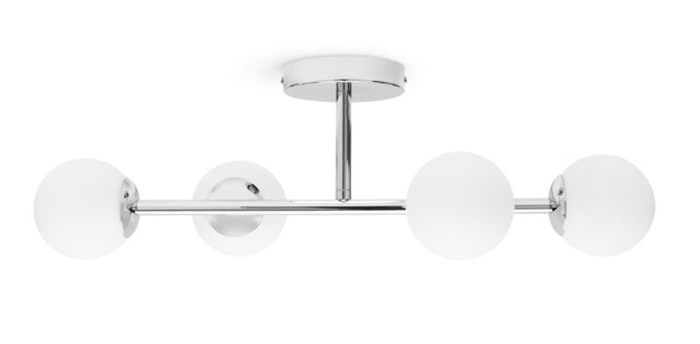 Habitat Metal 4 Light Bathroom Flush Ceiling Light - Chrome