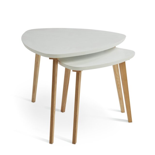 Habitat Cato Nest of 2 Tables - White