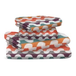Habitat Brights Geo Tufted 4 Piece Towel Bale - Multicolour