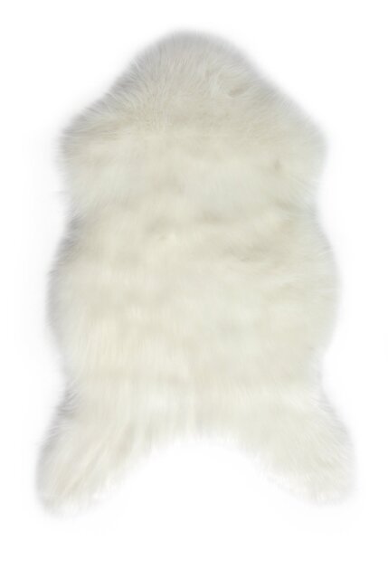 Habitat Sheepskin Faux Fur Cream Shaggy Rug - 60x90cm