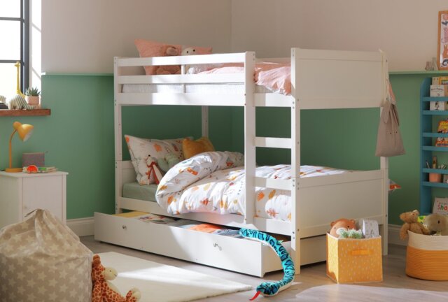 Habitat Detachable Bunk Bed with Storage - White