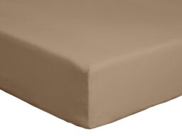 Habitat Cotton Rich 180 TC Taupe Fitted Sheet - Double