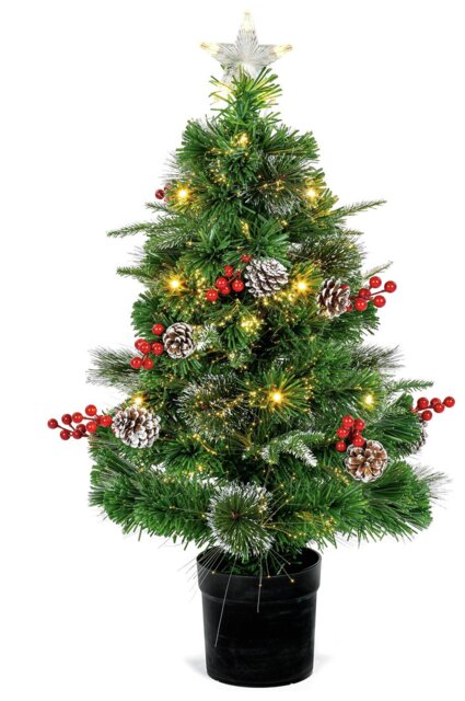 Premier Decorations 2ft Fibre Optic Christmas Tree